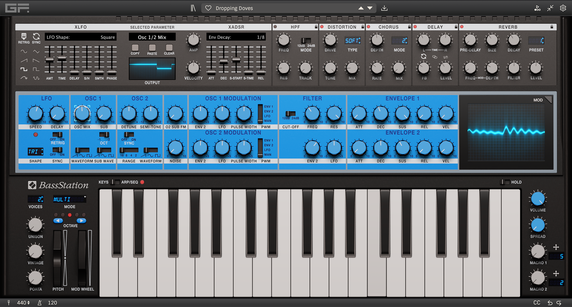 【ジャンク】novation bass station Novation Bass Station II 25-Key Monophonic Synthesizer | Reverb Canada