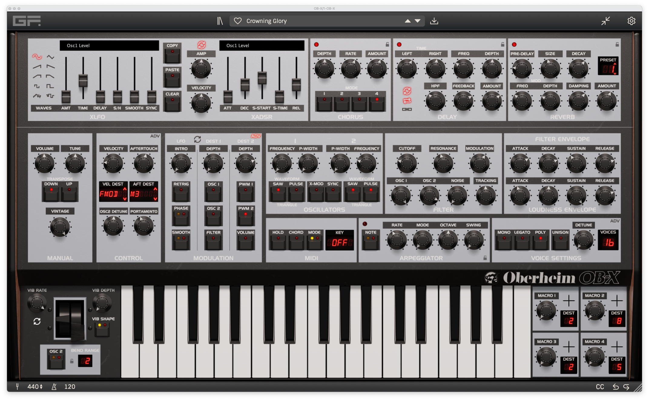 Gforce Software Oberheim OB-X – Plugin Alliance